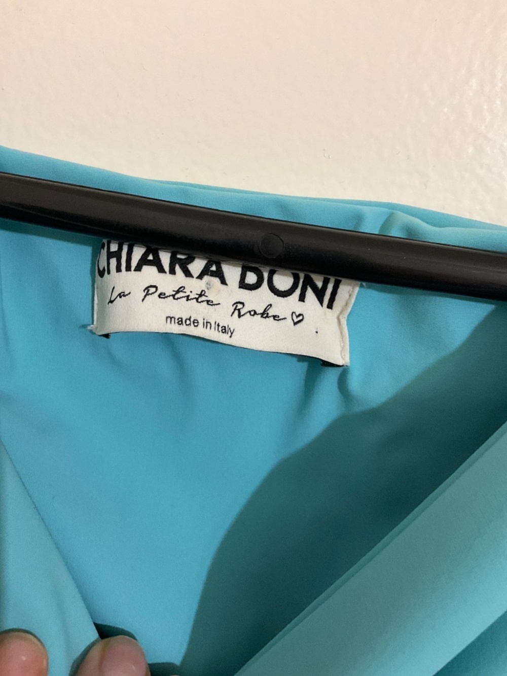 CHIARA BONI LA PETITE ROBE Large Flower Sheath Dress In 550 Turquoise - Picture 5 of 7